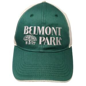 Associated Premium Belmont Park Horse Racing Snapback Green Beige Hat One Size